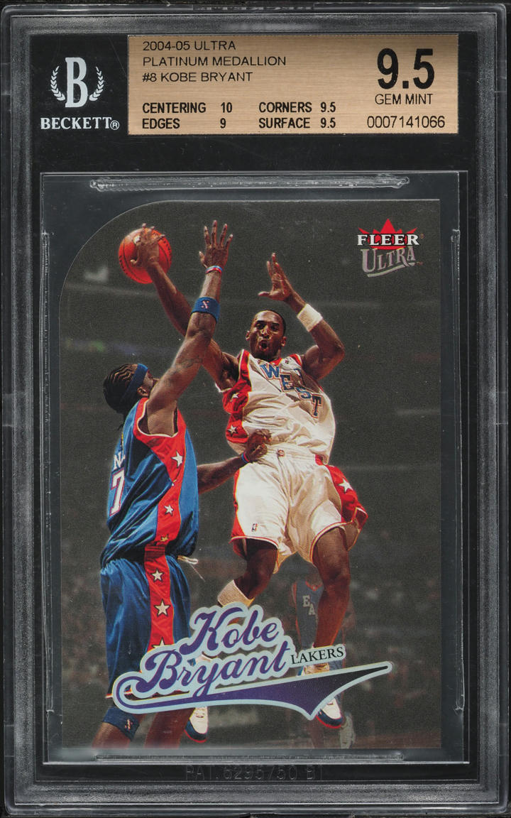 2004 Ultra Platinum Medallion Kobe Bryant /100 #8 BGS 9.5 GEM MINT