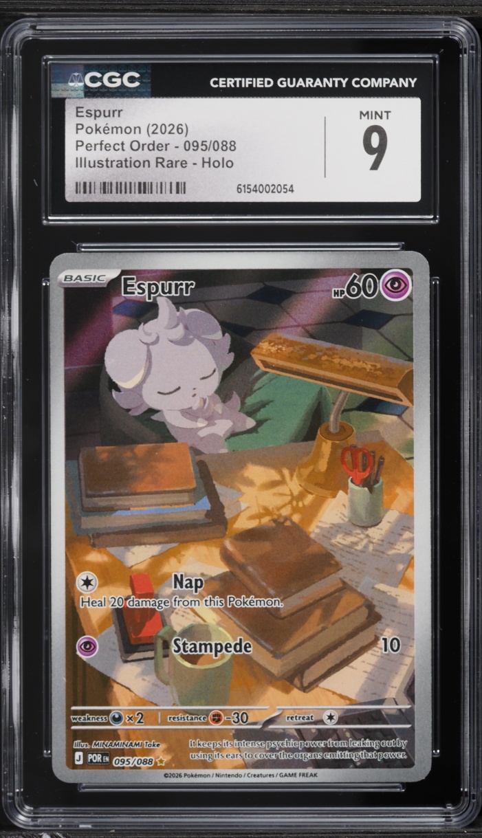2026 Pokemon Mega Evolution Perfect Order IR Espurr #095 CGC 9 MINT