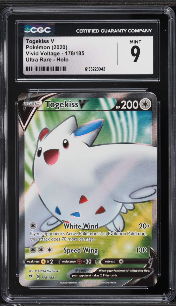 2020 Pokemon Sword & Shield Vivid Voltage Full Art Togekiss V #178 CGC 9 MINT