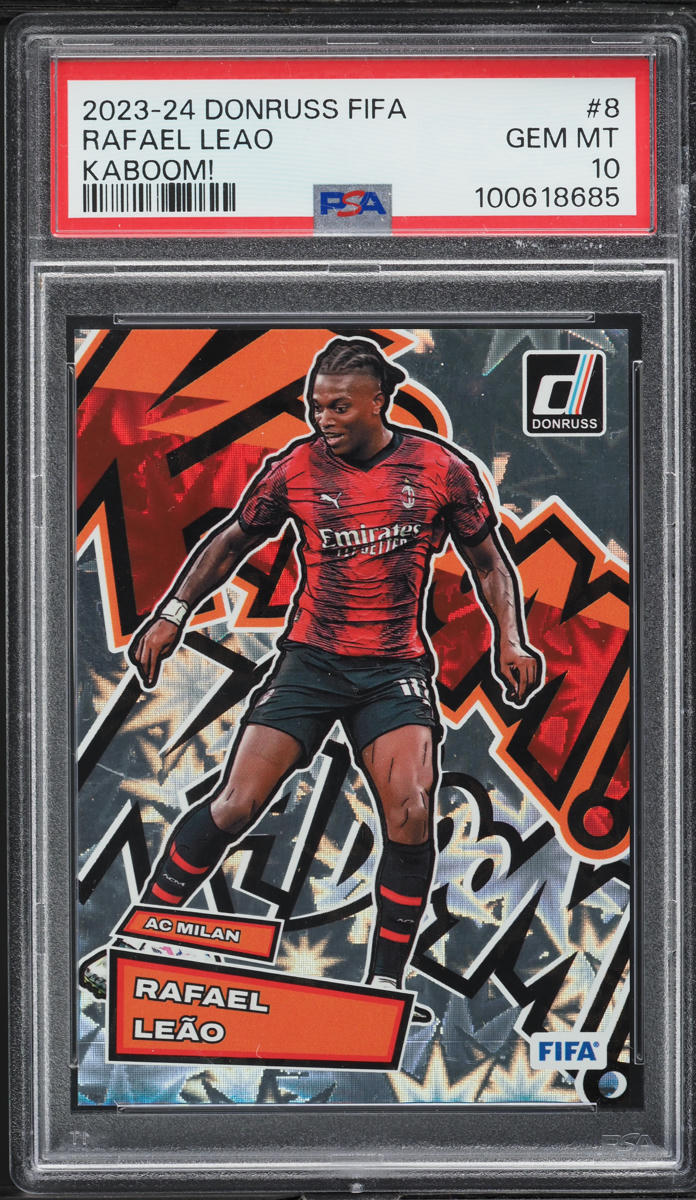 2023 Donruss FIFA Kaboom! Rafael Leao #8 PSA 10 GEM MINT