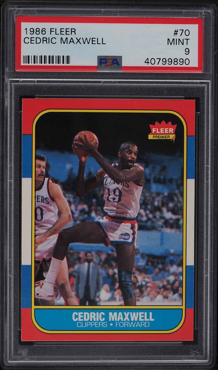 1986 Fleer Basketball Cedric Maxwell #70 PSA 9 MINT