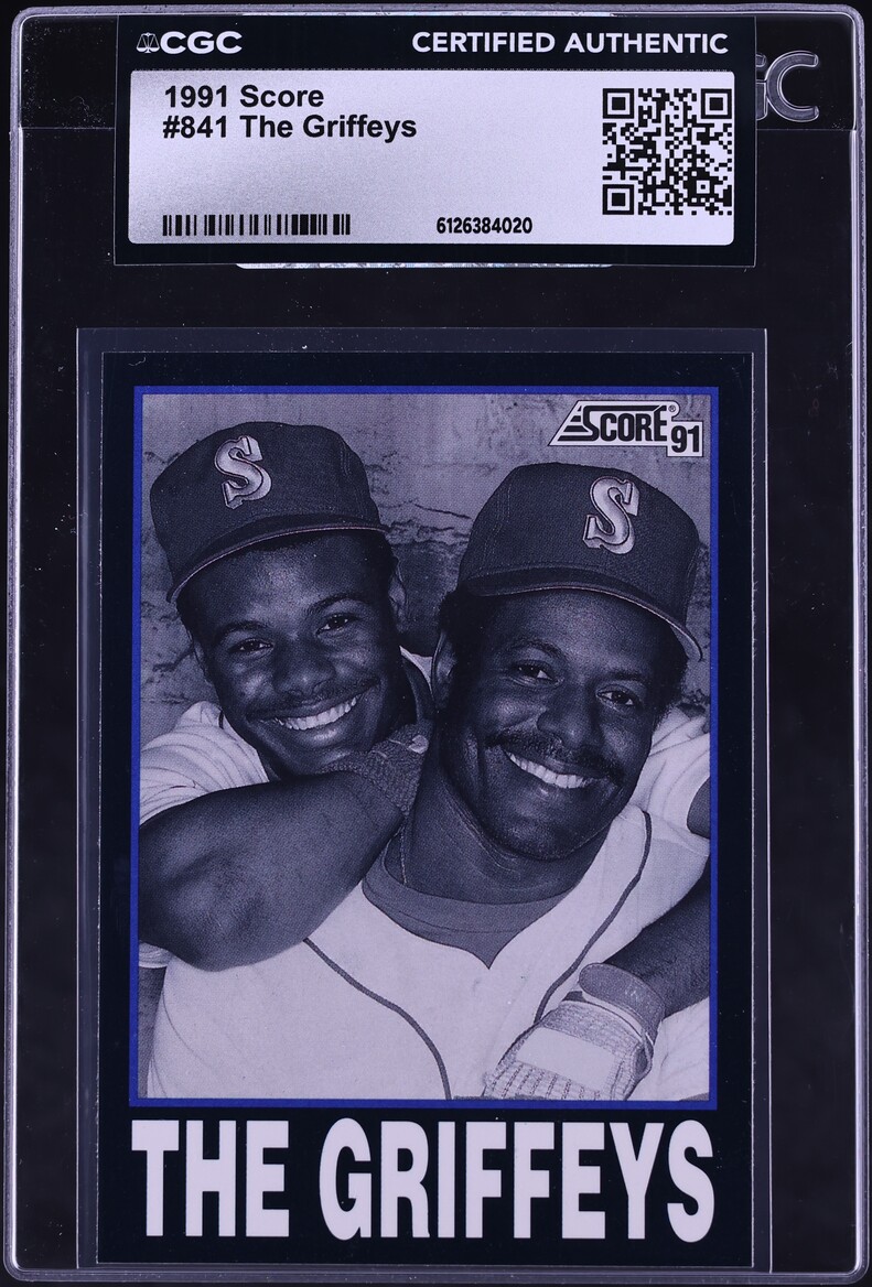 1991 Score The Griffeys Ken Griffey Sr. & Ken Griffey Jr. #841 CGC AUTH
