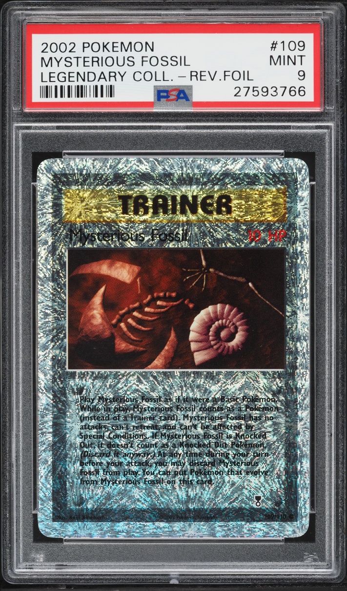 2002 Pokemon Legendary Collection Reverse Holo Mysterious Fossil #109 PSA 9 MINT