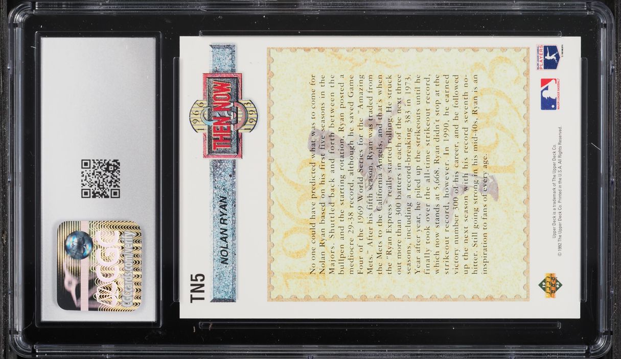 1993 Upper Deck Then & Now Nolan Ryan #TN5 CGC 8.5 NM-MT+