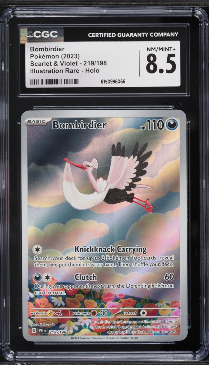 2023 Pokemon Scarlet & Violet IR Bombirdier #219 CGC 8.5 NM-MT+