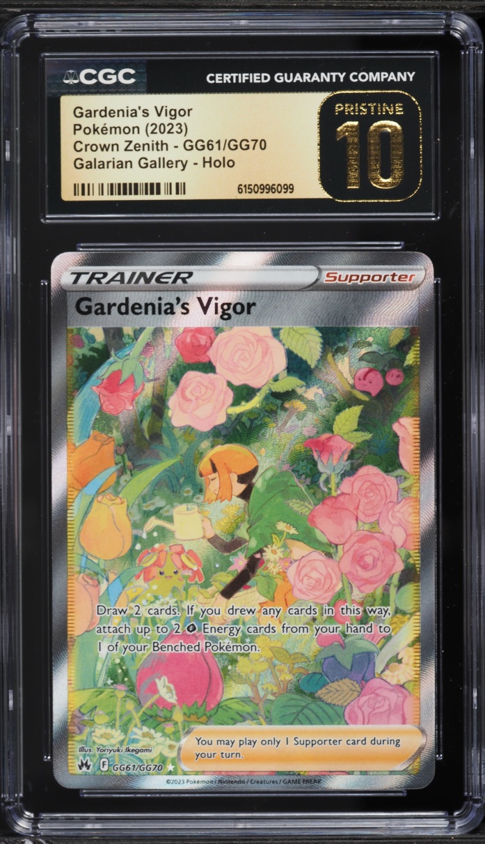 2023 Pokemon Sword & Shield Crown Zenith Alt Art Gardenia's Vigor #GG61 CGC 10 PRISTINE