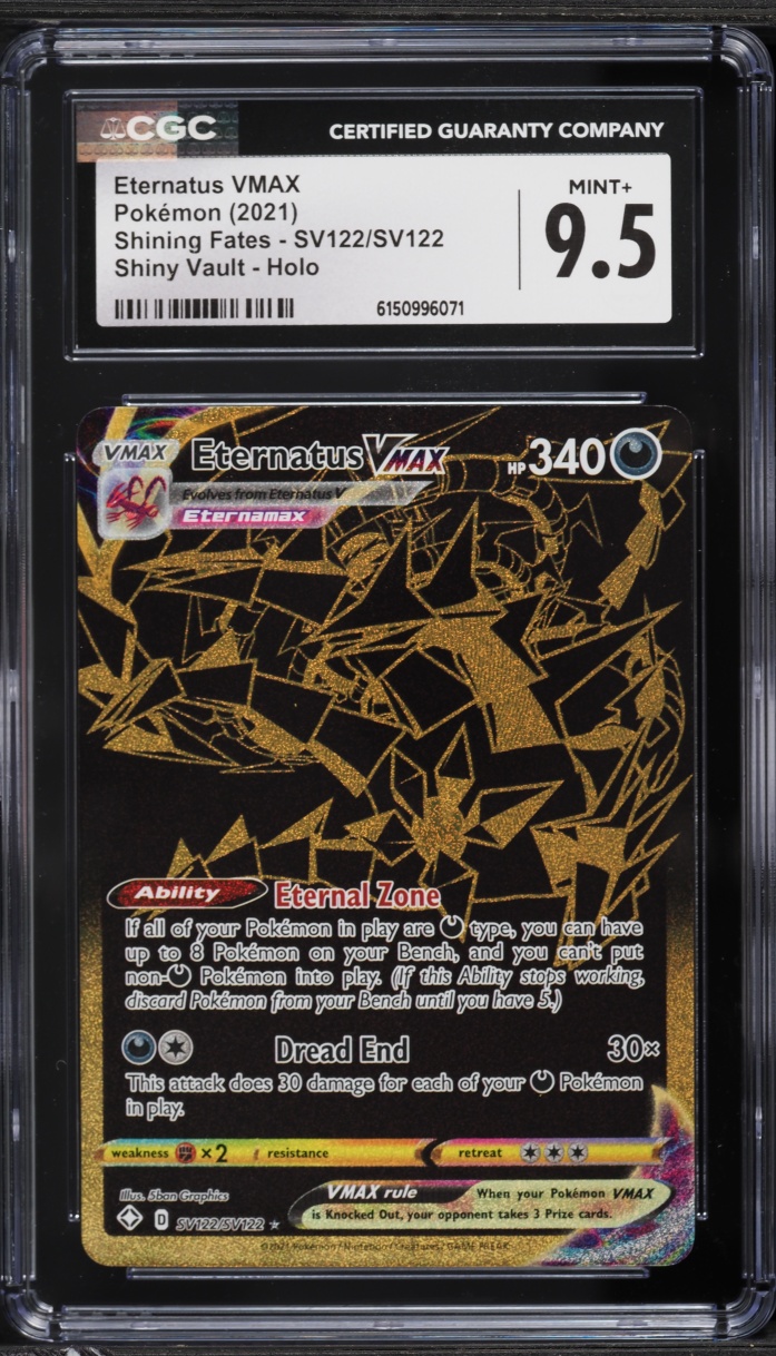 2021 Pokemon Sword & Shield Shining Fates Shiny Vault Full Art Eternatus VMAX #SV122 CGC 9.5