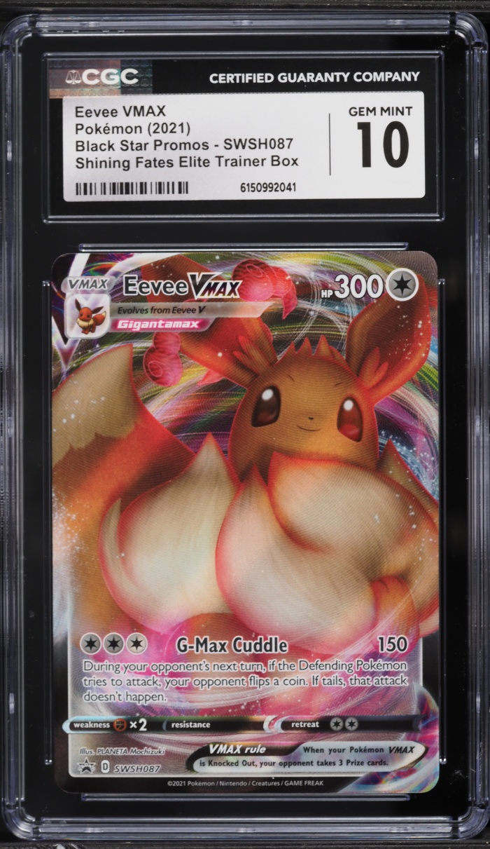 2021 Pokemon Sword & Shield Promo Shining Fates ETB Full Art Eevee VMAX #SWSH087 CGC 10 GEM