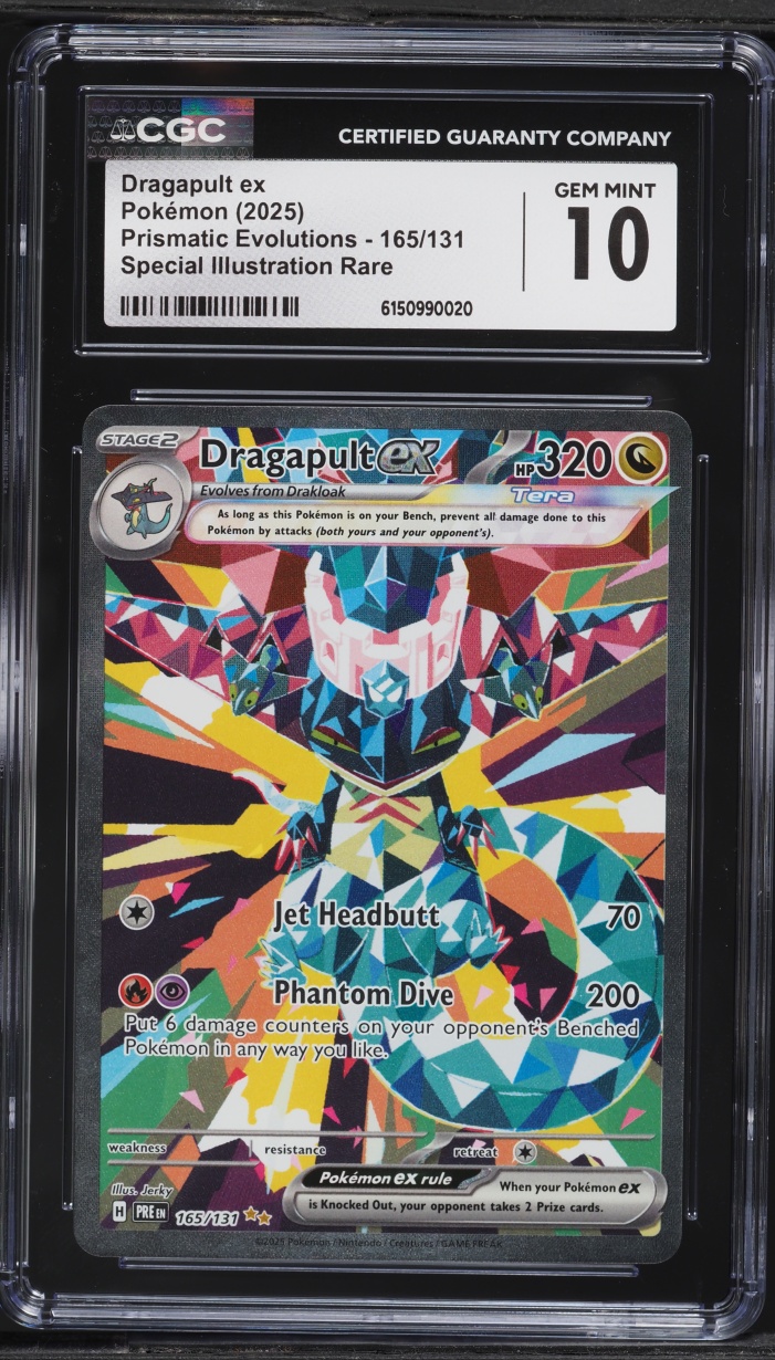 2025 Pokemon Scarlet & Violet Prismatic Evolutions SIR Dragapult EX #165 CGC 10 GEM MINT