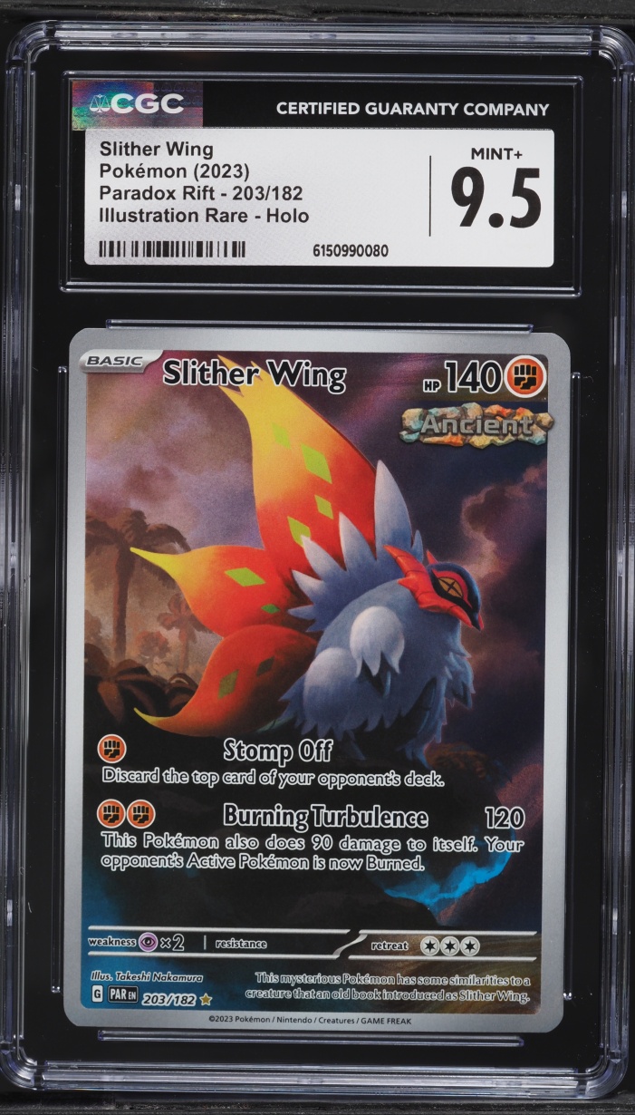 2023 Pokemon Scarlet & Violet Paradox Rift IR Slither Wing #203 CGC 9.5 MINT+