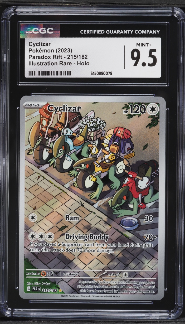 2023 Pokemon Scarlet & Violet Paradox Rift IR Cyclizar #215 CGC 9.5 MINT+