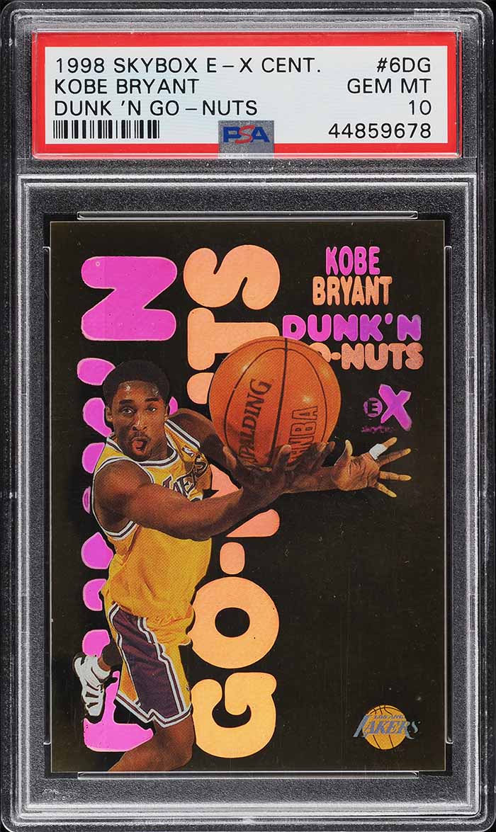 1998 Skybox E-X Century Dunk 'N Go Nuts Kobe Bryant #6DG PSA 10
