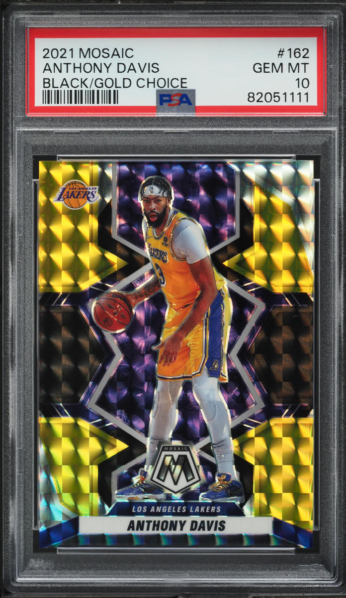 2021 Panini Mosaic Black Gold Choice Anthony Davis /8 #162 PSA 10 GEM MINT - Main Image