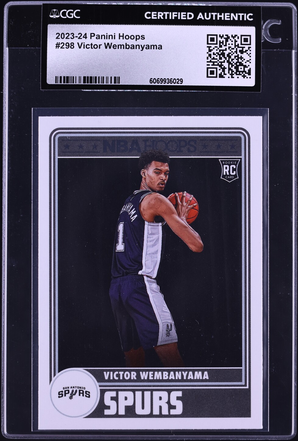 2023 Hoops Victor Wembanyama ROOKIE #298 CGC AUTH