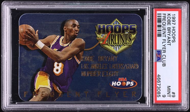 1997 Hoops Frequent Flyer Club Kobe Bryant #9 PSA 9 MINT - Photo 1