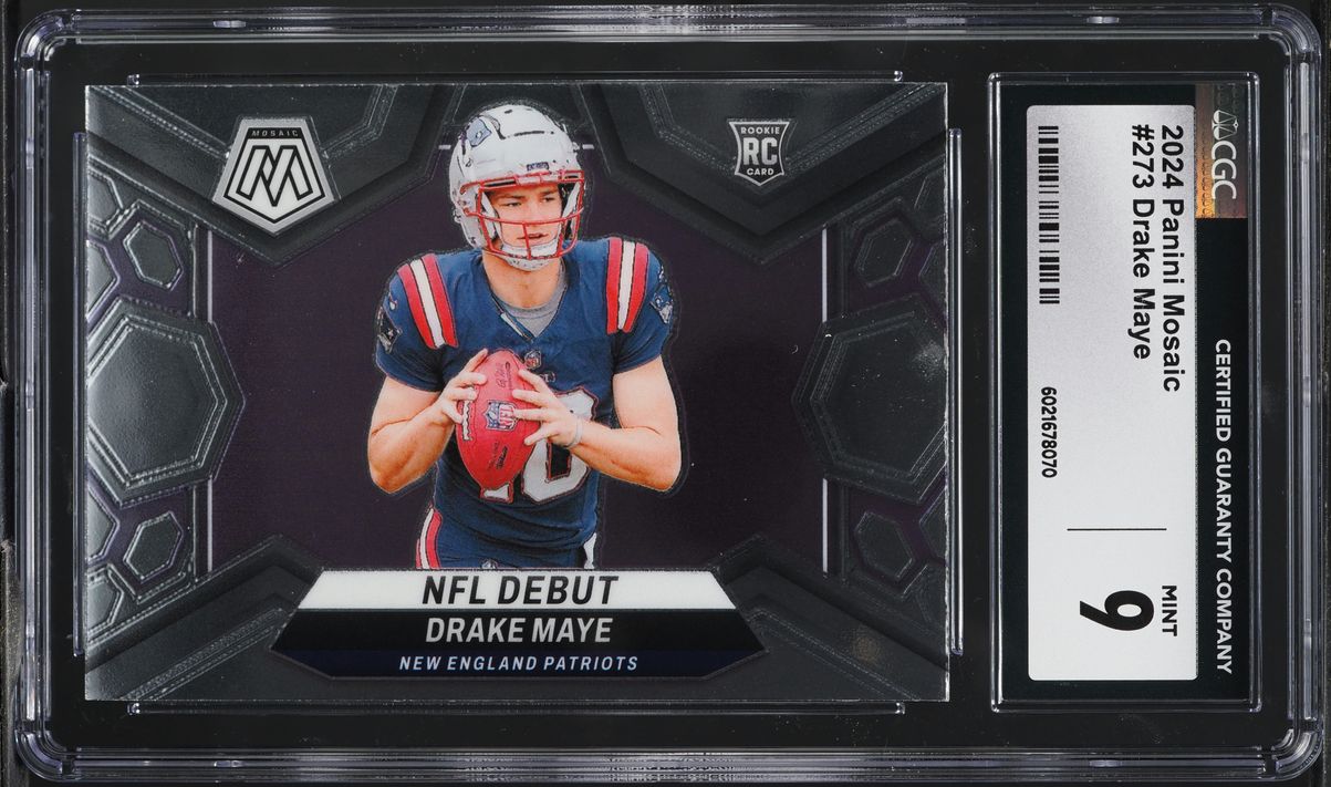 2024 Panini Mosaic Drake Maye ROOKIE #273 CGC 9 MINT