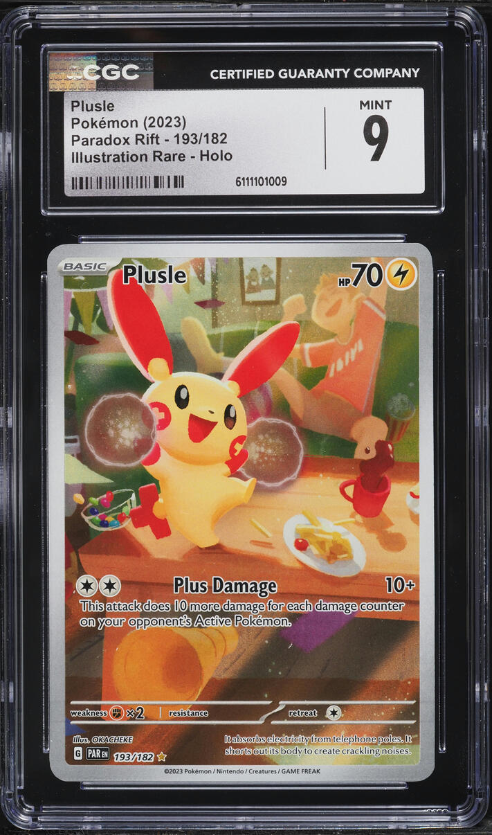 2023 Pokemon Scarlet & Violet Paradox Rift IR Plusle #193 CGC 9 MINT
