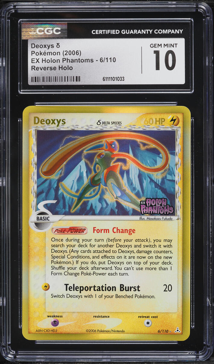 2006 Pokemon EX Holon Phantoms Reverse Holo Deoxys #6 CGC 10 GEM MINT