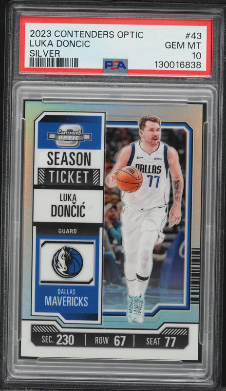 2023 Panini Contenders Optic Silver Luka Doncic #43 PSA 10 GEM