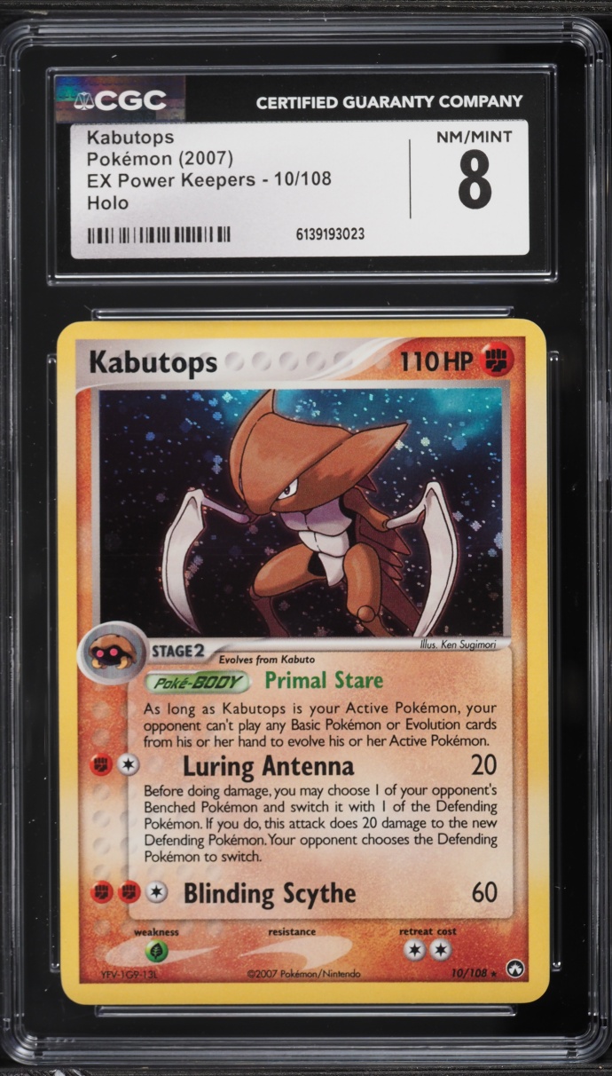 2007 Pokemon EX Power Keepers Holo Kabutops #10 CGC 8 NM-MT