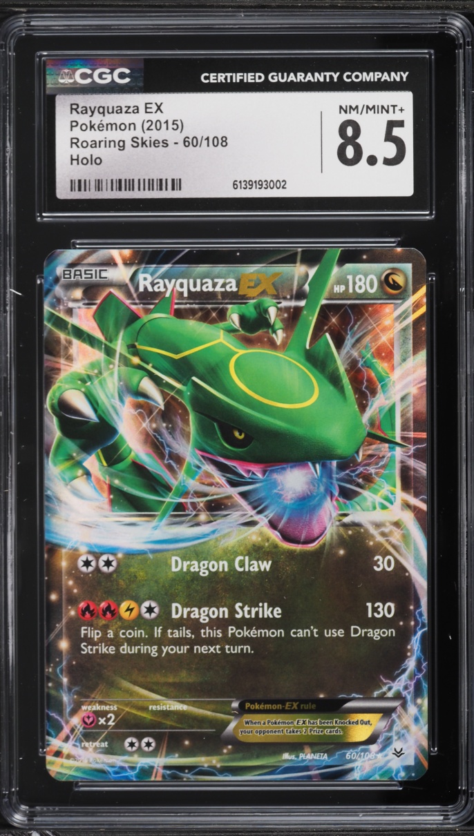 2015 Pokemon XY Roaring Skies Holo Rayquaza EX #60 CGC 8.5 NM-MT+