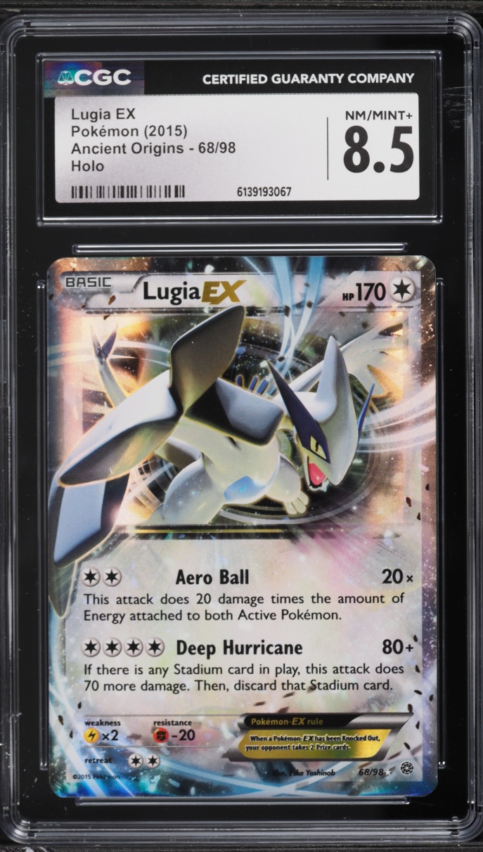 2015 Pokemon XY Ancient Origins Holo Lugia EX #68 CGC 8.5 NM-MT+
