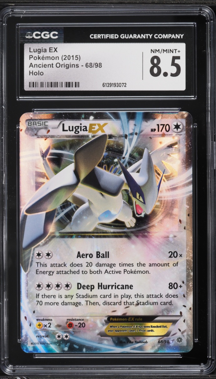 2015 Pokemon XY Ancient Origins Holo Lugia EX #68 CGC 8.5 NM-MT+