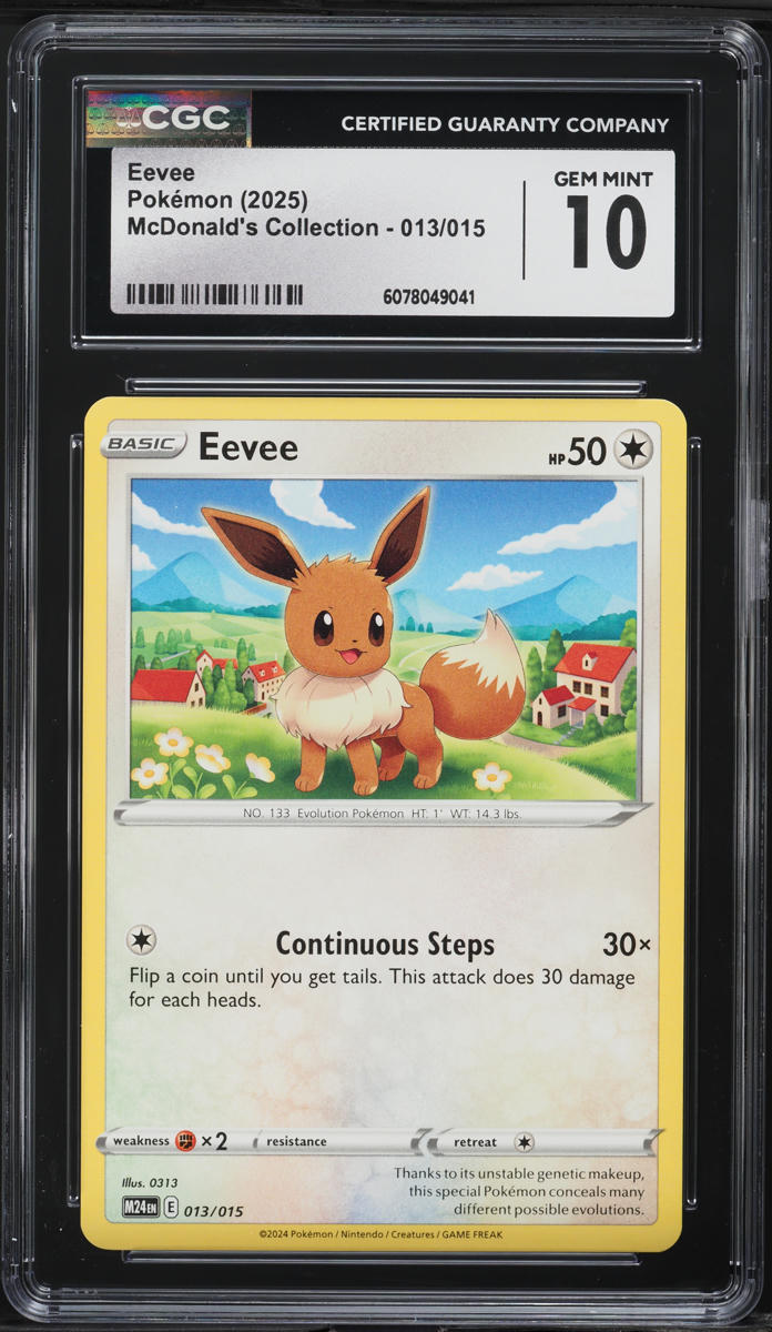 2025 Pokemon Scarlet & Violet McDonald's Collection Eevee #13 CGC 10 GEM MINT