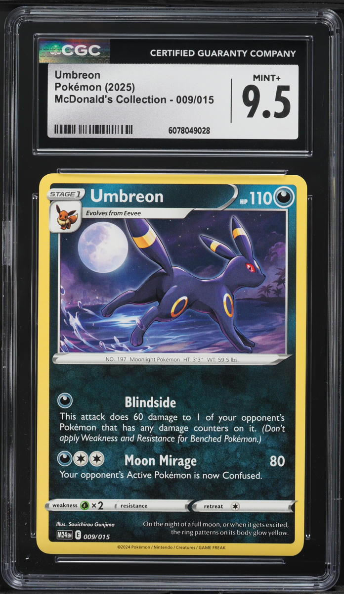 2025 Pokemon Scarlet & Violet McDonald's Collection Umbreon #9 CGC 9.5 MINT+
