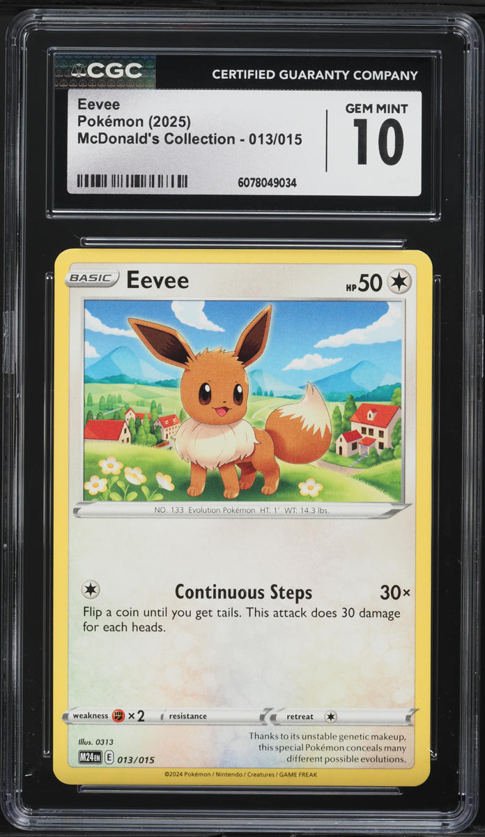 2025 Pokemon Scarlet & Violet McDonald's Collection Eevee #13 CGC 10 GEM MINT