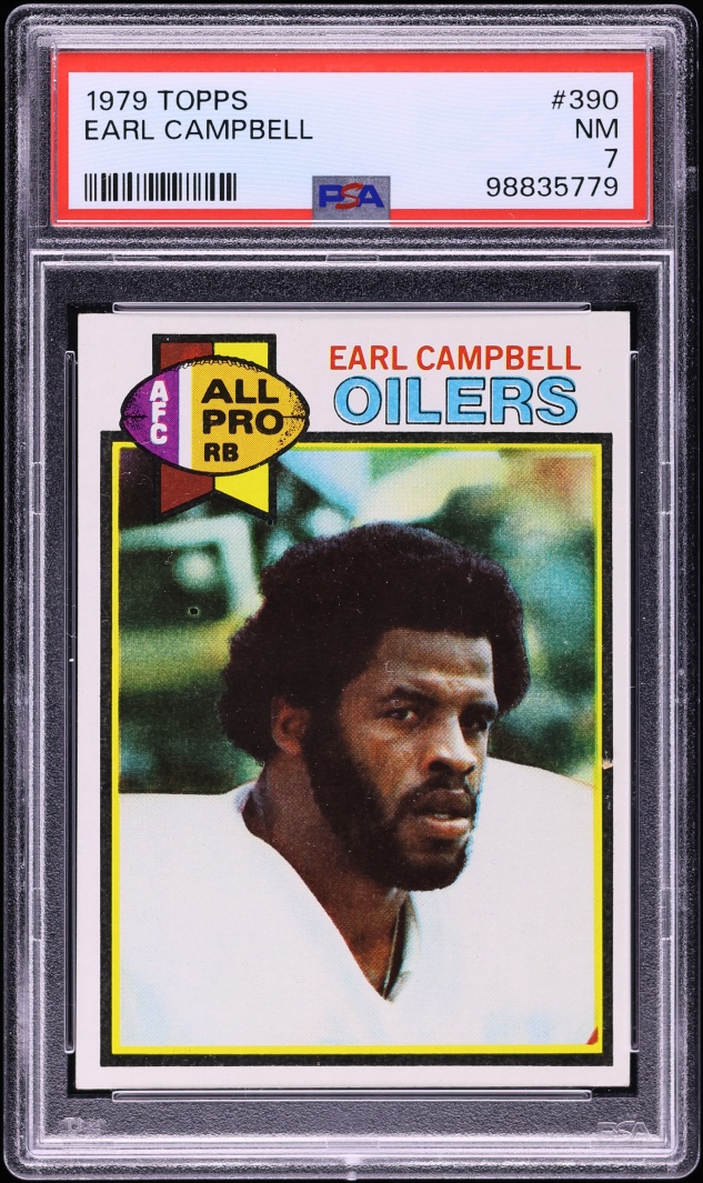 1979 Topps Football Earl Campbell ROOKIE #390 PSA 7 NRMT