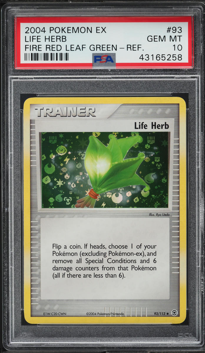 2004 Pokemon EX Fire Red Leaf Green Reverse Holo Life Herb #93 PSA 10 GEM MINT