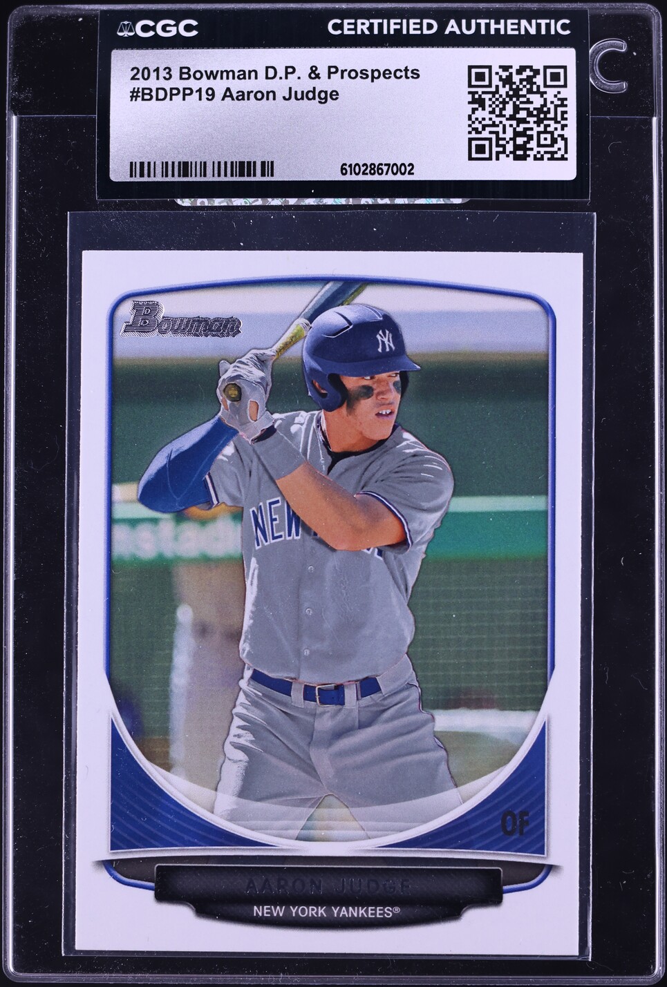 2013 Bowman Draft Picks Aaron Judge PROSPECT #BDPP19 CGC AUTH