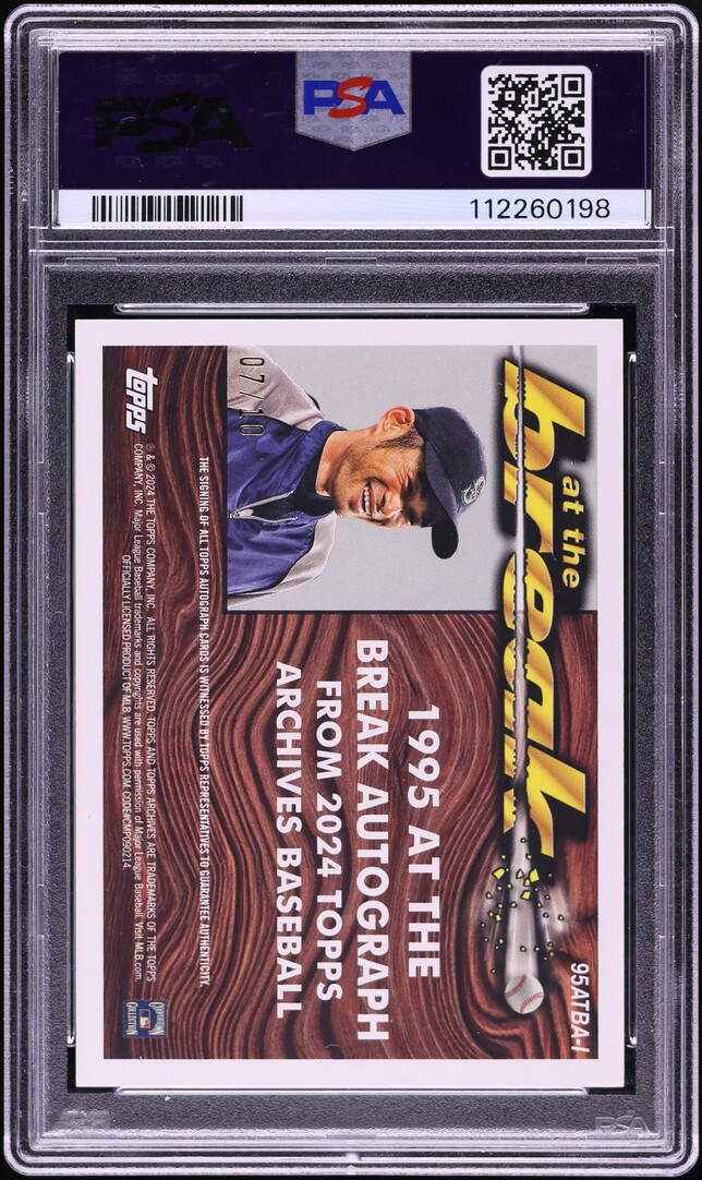 2024 Topps Archives '95 At The Break Red Ichiro AUTO DNA 10 /10 PSA 9 MINT