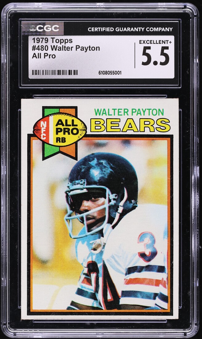 1979 Topps Football Walter Payton ALL-PRO #480 CGC 5.5 EX+
