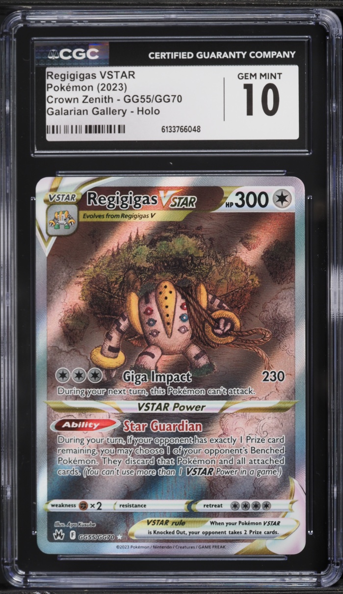2023 Pokemon Sword & Shield Crown Zenith Galarian Gallery Full Art Regigigas VSTAR #GG55 CGC 10