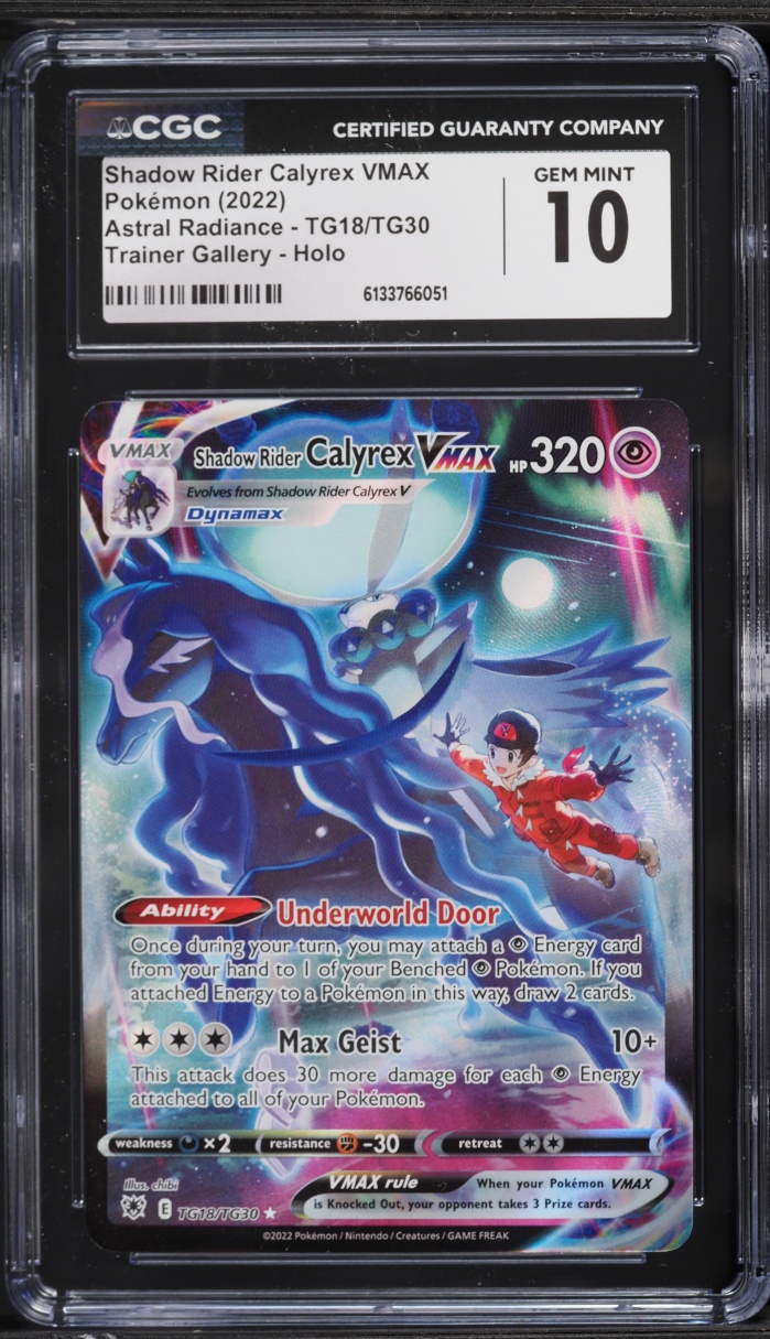 2022 Pokemon Sword & Shield Astral Radiance CHR Shadow Rider Calyrex VMAX #TG18 CGC 10 GEM MINT