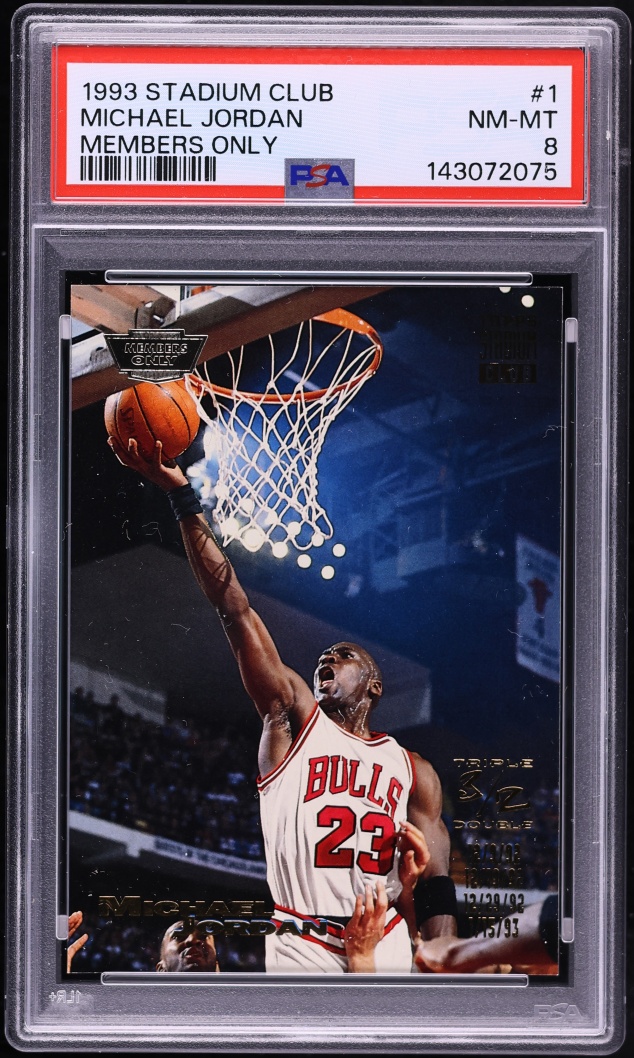 1993 Stadium Club Members Only Michael Jordan #1 PSA 8 NM-MT