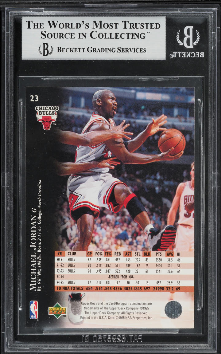 1995 Upper Deck Electric Court Gold Michael Jordan #23 BGS 9 MINT