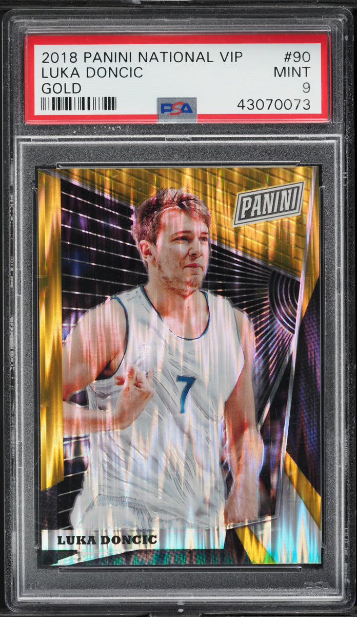 2018 Panini National VIP Gold Luka Doncic ROOKIE /10 #90 PSA 9 MINT