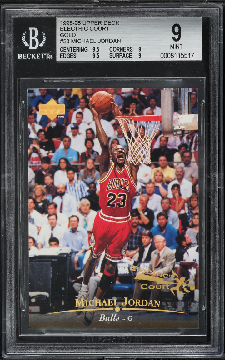 1995 Upper Deck Electric Court Gold Michael Jordan #23 BGS 9 MINT