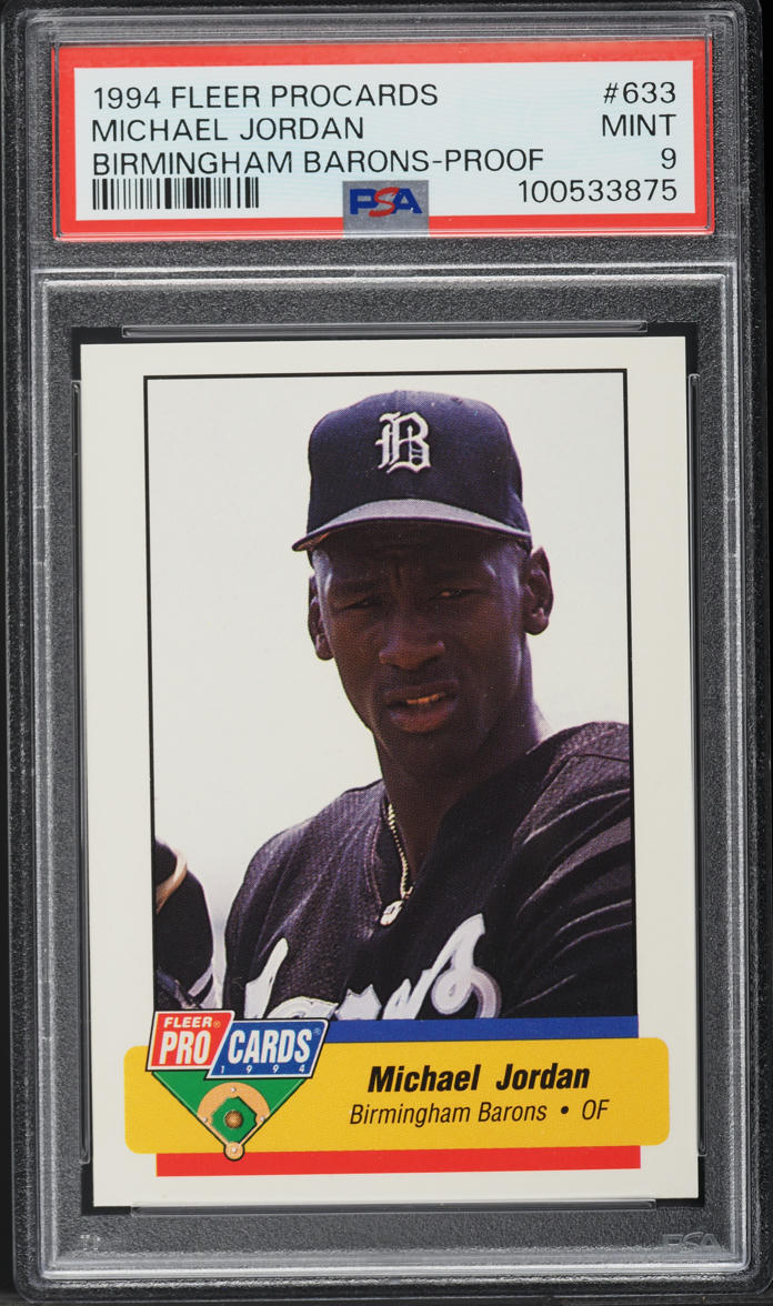 1994 Fleer Procards Birmingham Barons Michael Jordan ROOKIE #633 PSA 9 MINT