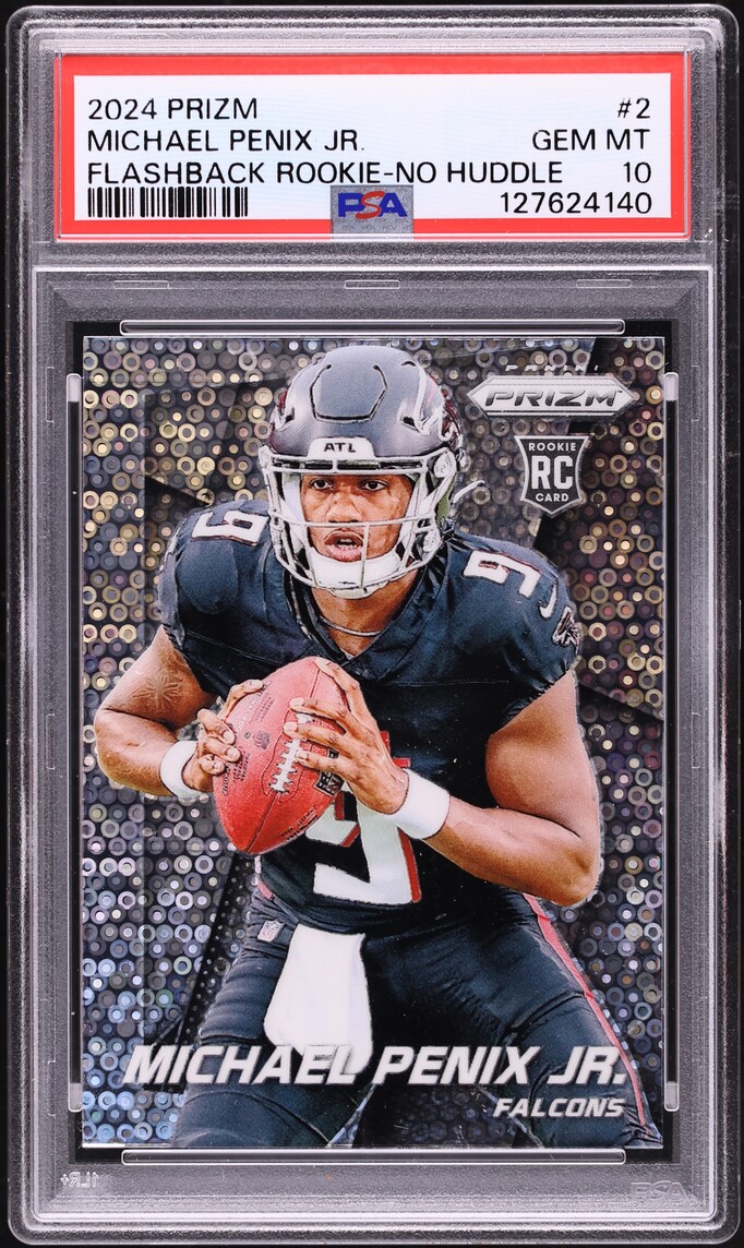 2024 Panini Prizm Flashback No Huddle Michael Penix Jr. ROOKIE #2 PSA 10 GEM MINT