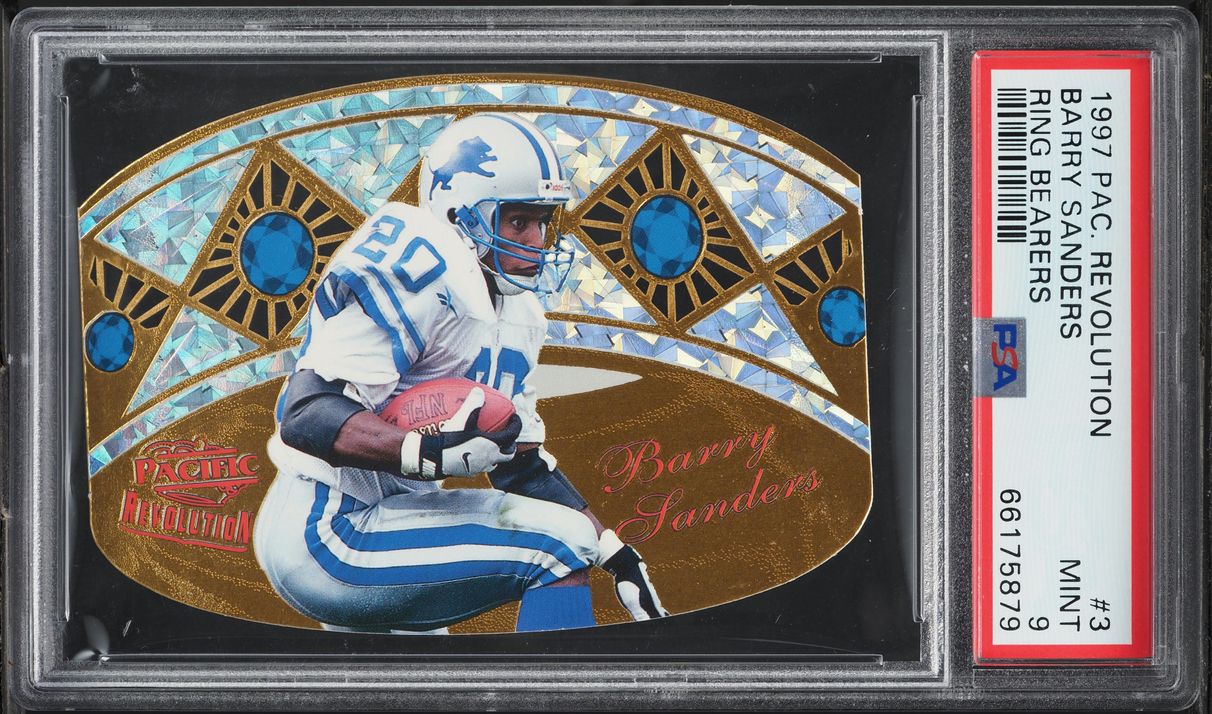 1997 Pacific Revolution Ring Bearers Barry Sanders #3 PSA 9 MINT