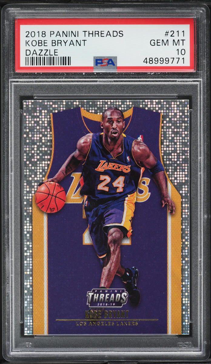 2018 Panini Threads Dazzle Kobe Bryant #211 PSA 10 GEM MINT