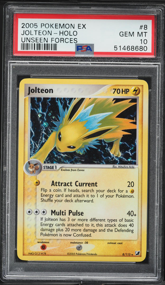 2005 Pokemon EX Unseen Forces Holo Jolteon #8 PSA 10 GEM MINT