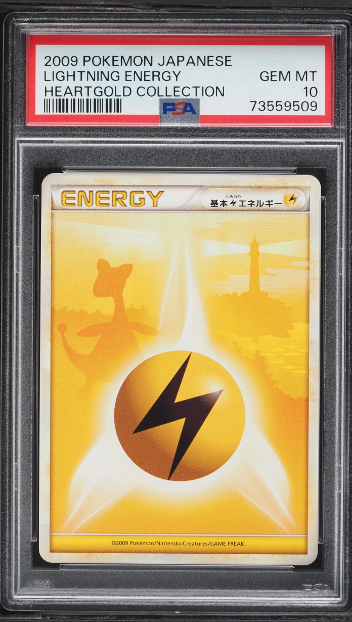 2009 Pokemon Japanese Legend HeartGold Collection Lightning Energy PSA 10 GEM MINT