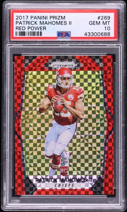 2017 Panini Prizm Red Power Patrick Mahomes II ROOKIE /49 #269 PSA 10 GEM MINT