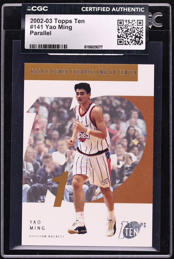 2002 Topps Ten Parallel Yao Ming #141 CGC AUTH