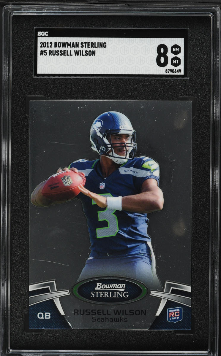 2012 Bowman Sterling Russell Wilson ROOKIE #5 SGC 8 NM-MT